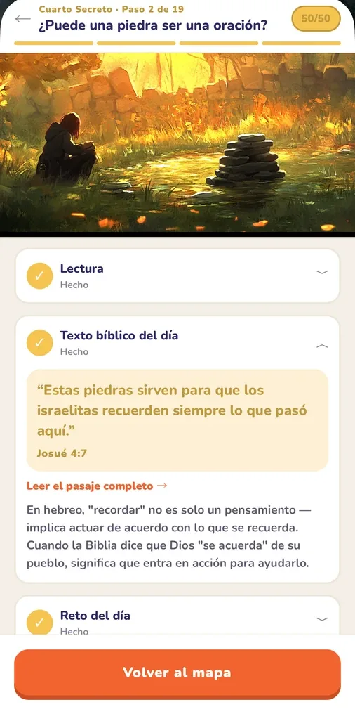 El texto bíblico del día, con su referencia