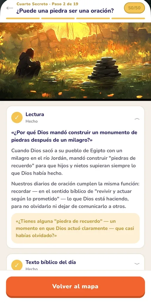 Un paso abierto: la enseñanza del día
